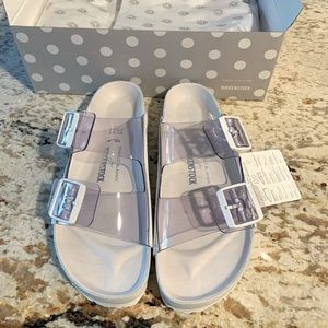 Birkenstock x Manolo Blahnik Collab White Arizona Size 37